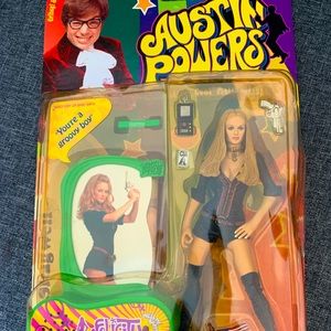 Vintage Austin Powers, “Felicity Shagwell” action figure. Never opened. 1999.